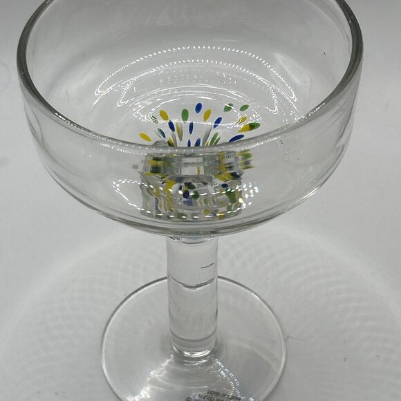 Unique Vtg Margarita Set Hand blown With Swirl 6 Lrg Glasses, 1 Lrg Pitcher - Picture 7 of 16